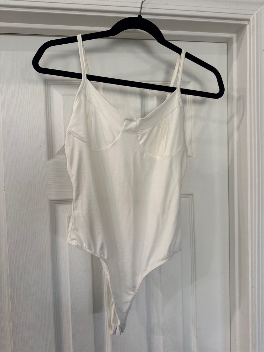 Women’s White Stretch Bodysuit Tank Top